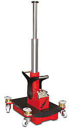 wheeled air-hydraulic pit jack