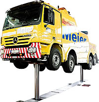 Stempelhefbruggen voor vrachtwagens en bussen